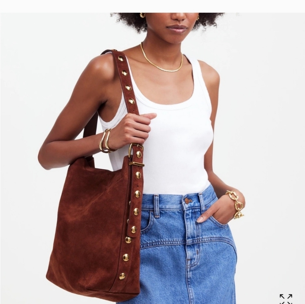 Madewell Essential Bucket Tote Suede